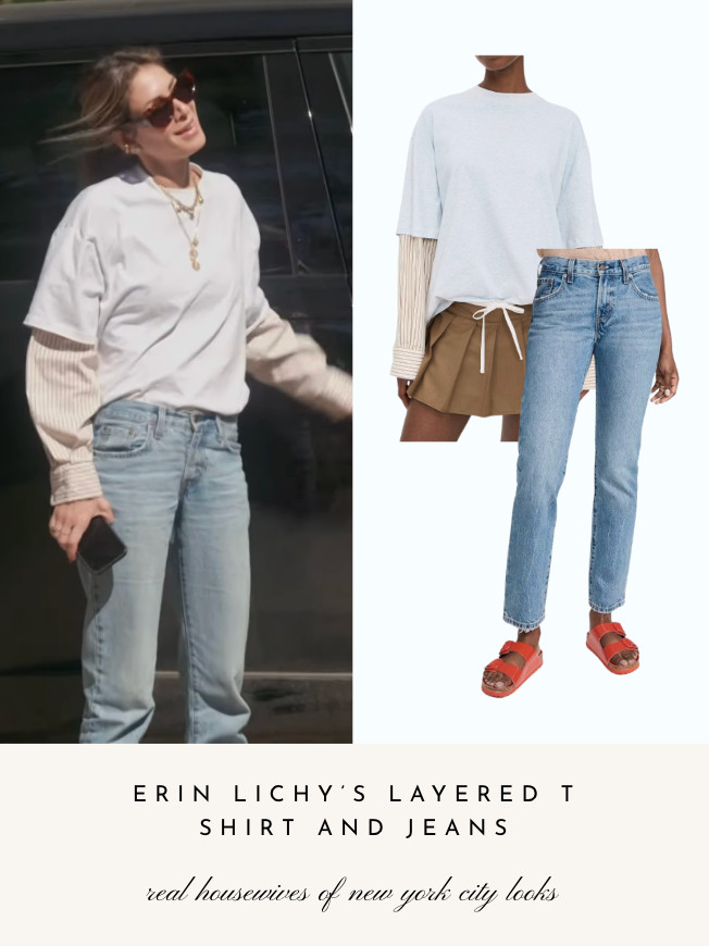  Erin Lichy's Layered T Shirt and Jeans 

 