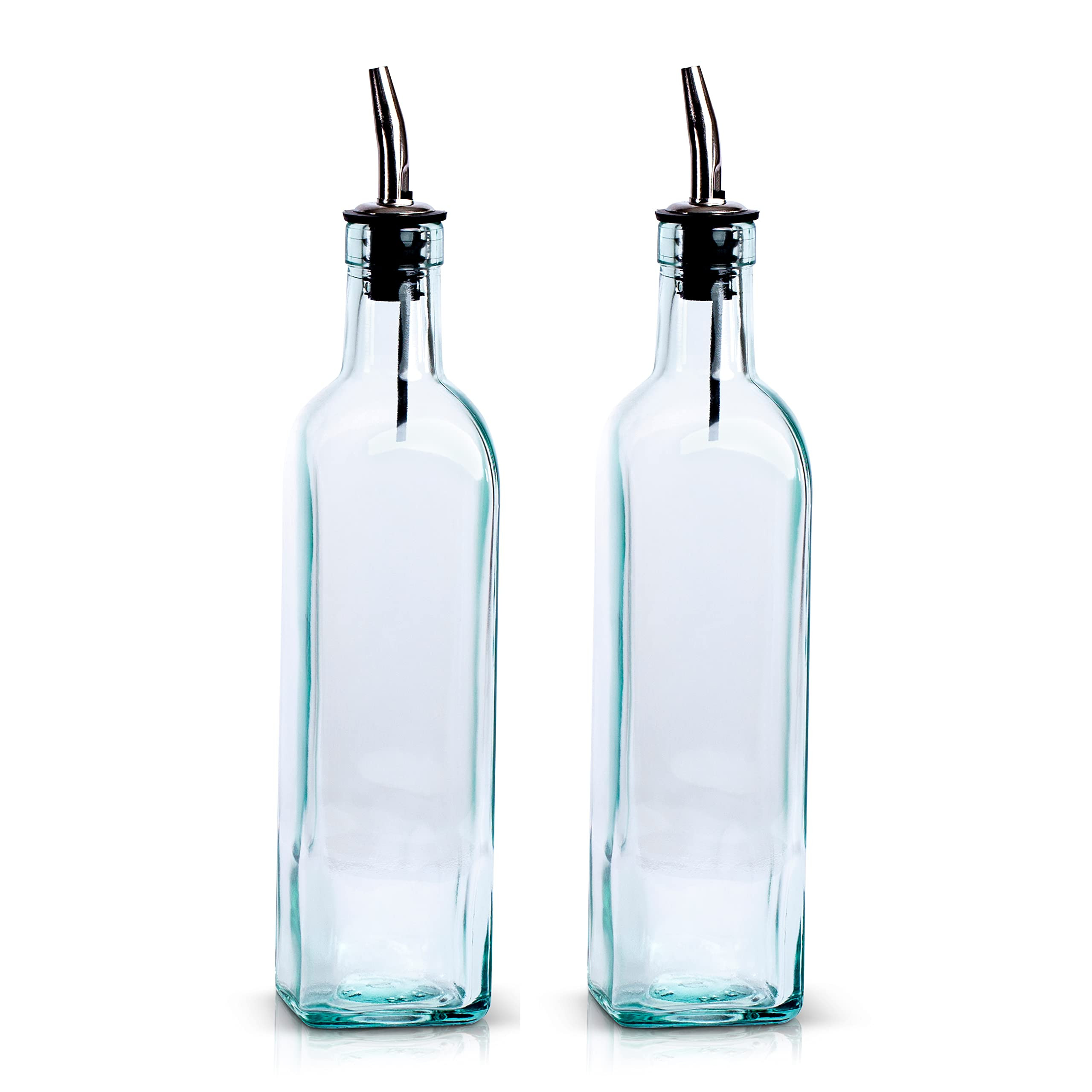 EHOMEA2Z Italian Glass Oil And Vinegar Cruet 16 Oz, Olive Oil Dispenser With Stainless Steel Spout,  | Amazon (US)