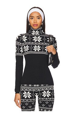 Show Me Your Mumu Ski Pullover in Black Fair Isle Knit from Revolve.com | Revolve Clothing (Global)