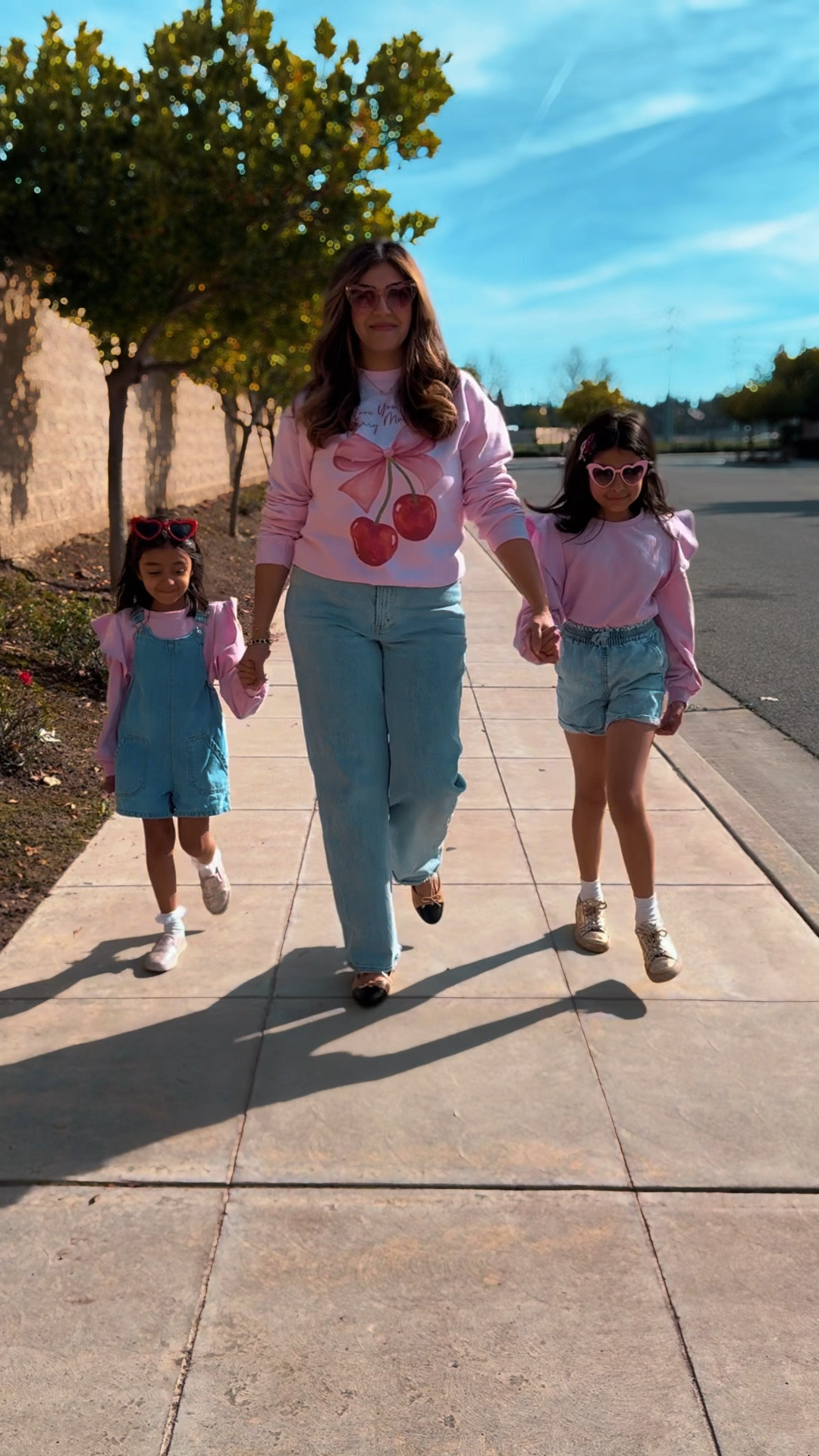 Love you Cherry much 🍒! The girls and I are wearing mommy and me matching outfits for spring! 

Family matching outfits / spring outfits for girls / spring outfits / weekend outfit / H&M outfit / denim / toddler outfit / Valentine’s Day outfit / Mother’s Day outfit / high waisted denim shorts / overall pinafore / Abercrombie and fitch / heart sunglasses / spring school outfits / teacher’s outfits 

#LTKSeasonal #LTKkids #LTKfamily