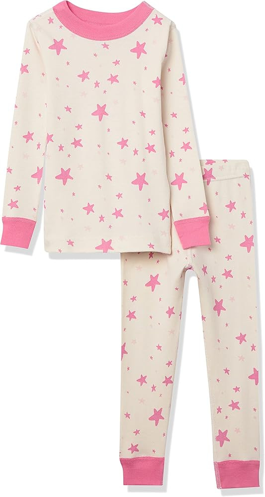 Moon and Back by Hanna Andersson Baby Girls' Organic Cotton Long-Sleeve Top and Bottom Pajama Set... | Amazon (US)