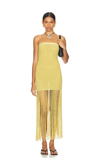 Bec + Bridge Calista Strapless Dress in Yellow. - size XS | Revolve Clothing (Global)