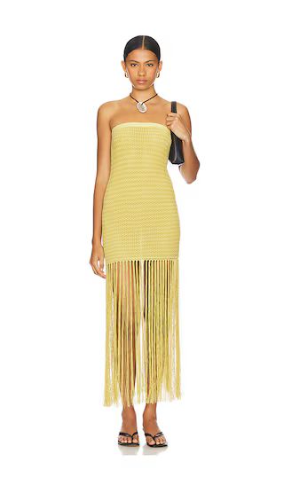 Calista Strapless Dress in Citrus | Yellow Summer Dress | Yellow Sundress | Revolve Clothing (Global)