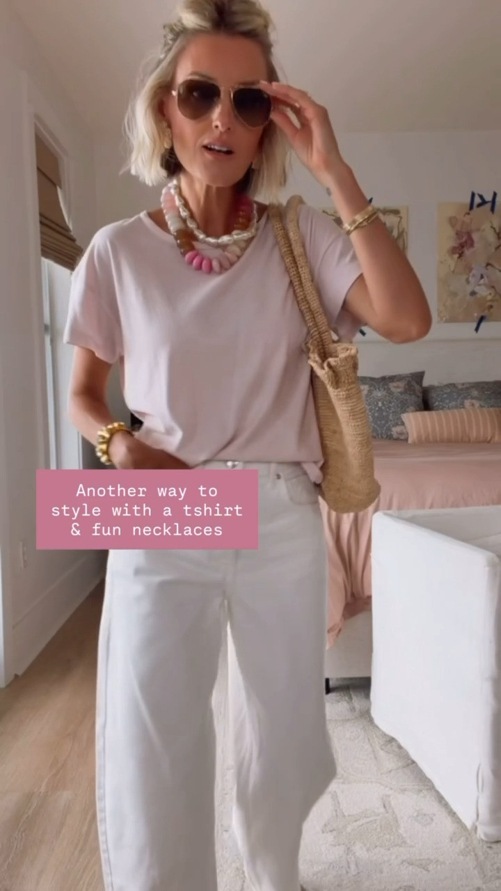 Love adding fun statement necklaces to elevate a simple look! These jeans are truly the best! Wearing S/4!

Loverly Grey, barrel jeans, Target, shopbop, summer outfit, closet staples

#LTKSeasonal