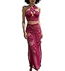 RanRui Women's Halter 3D Flower Knitted Hollow Out Beach Dress balckless Open Back Swimsuit Cover... | Amazon (US)