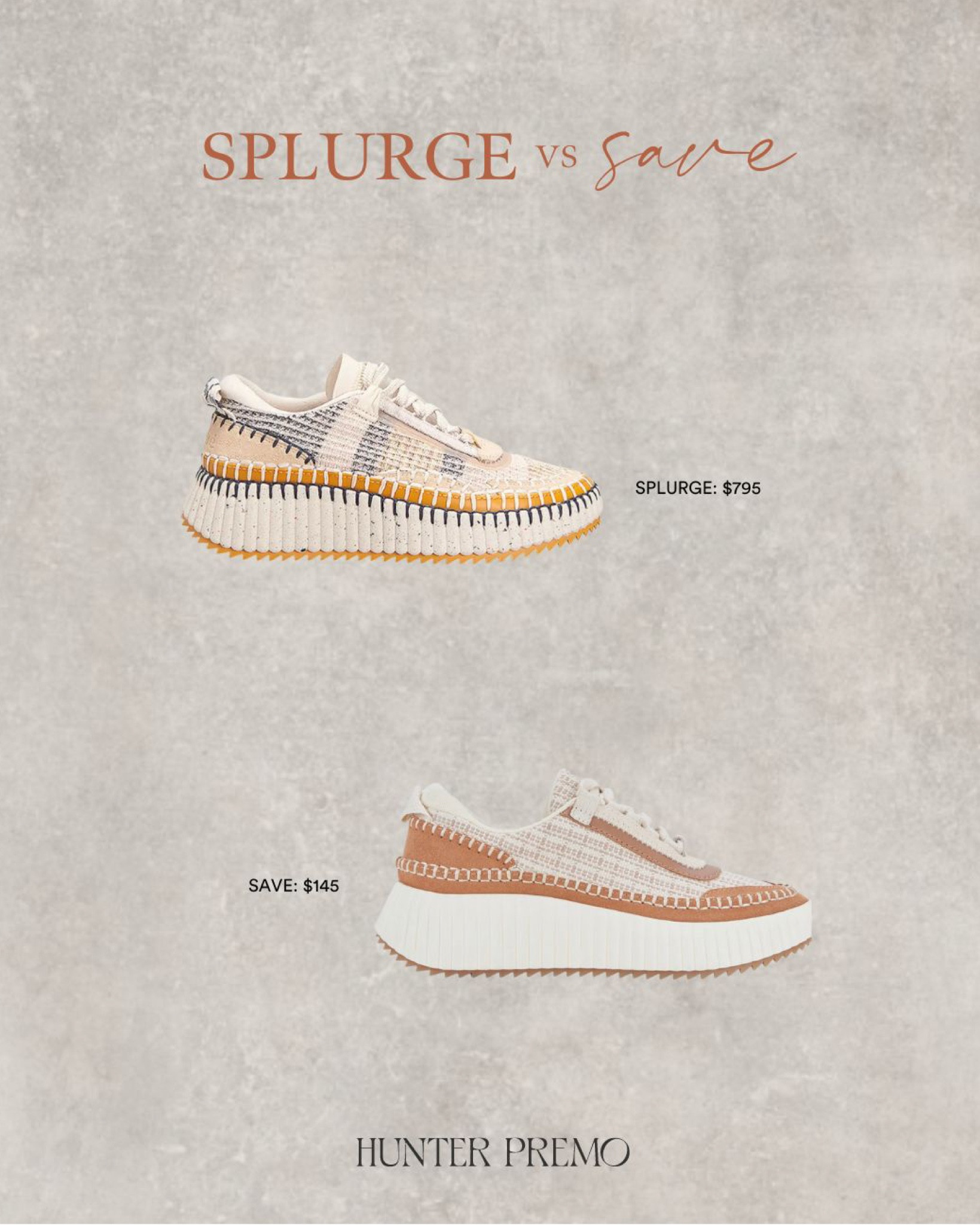 Splurge vs save, dolce vita, sneakers