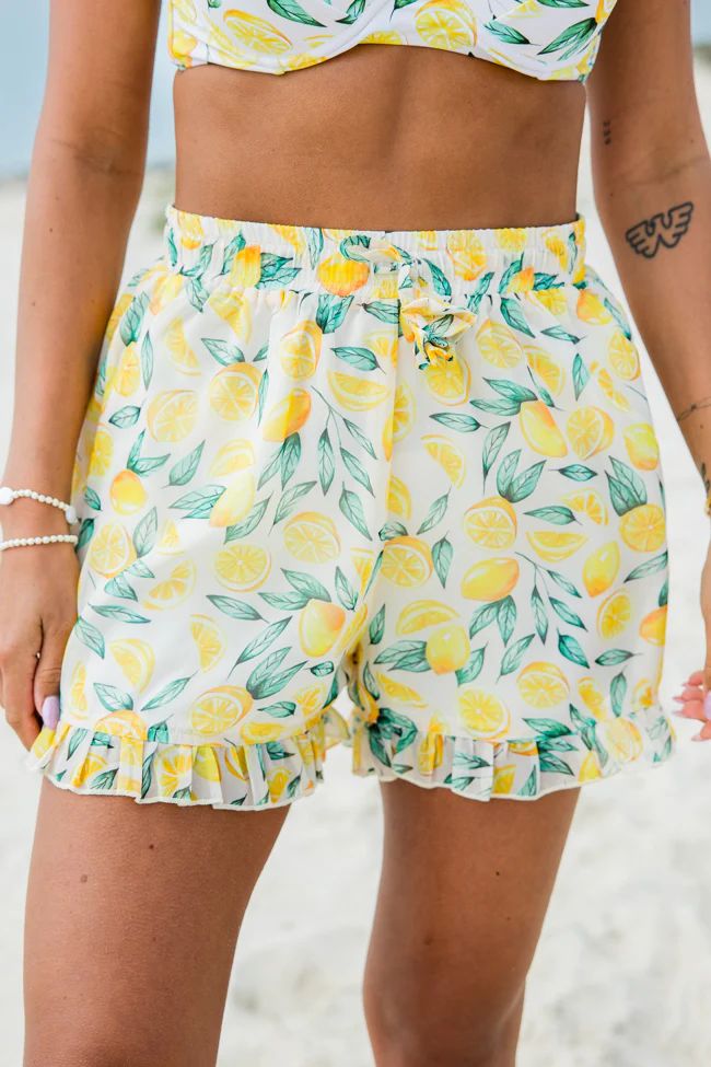 Every Summer In Summer Sunshine Pull On Chiffon Shorts | Pink Lily