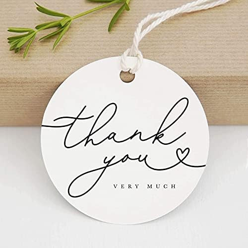 Bliss Collections Thank You Gift Tags, Heart Script, Thank You Very Much Gift Tags for Weddings, Bri | Amazon (US)