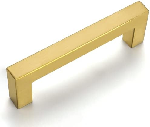 OYX 10 Pack 5 Inch Brushed Brass Cabinet Pulls Gold Drawer Pulls,Brass Pulls for Kitchen Cabinet ... | Amazon (US)