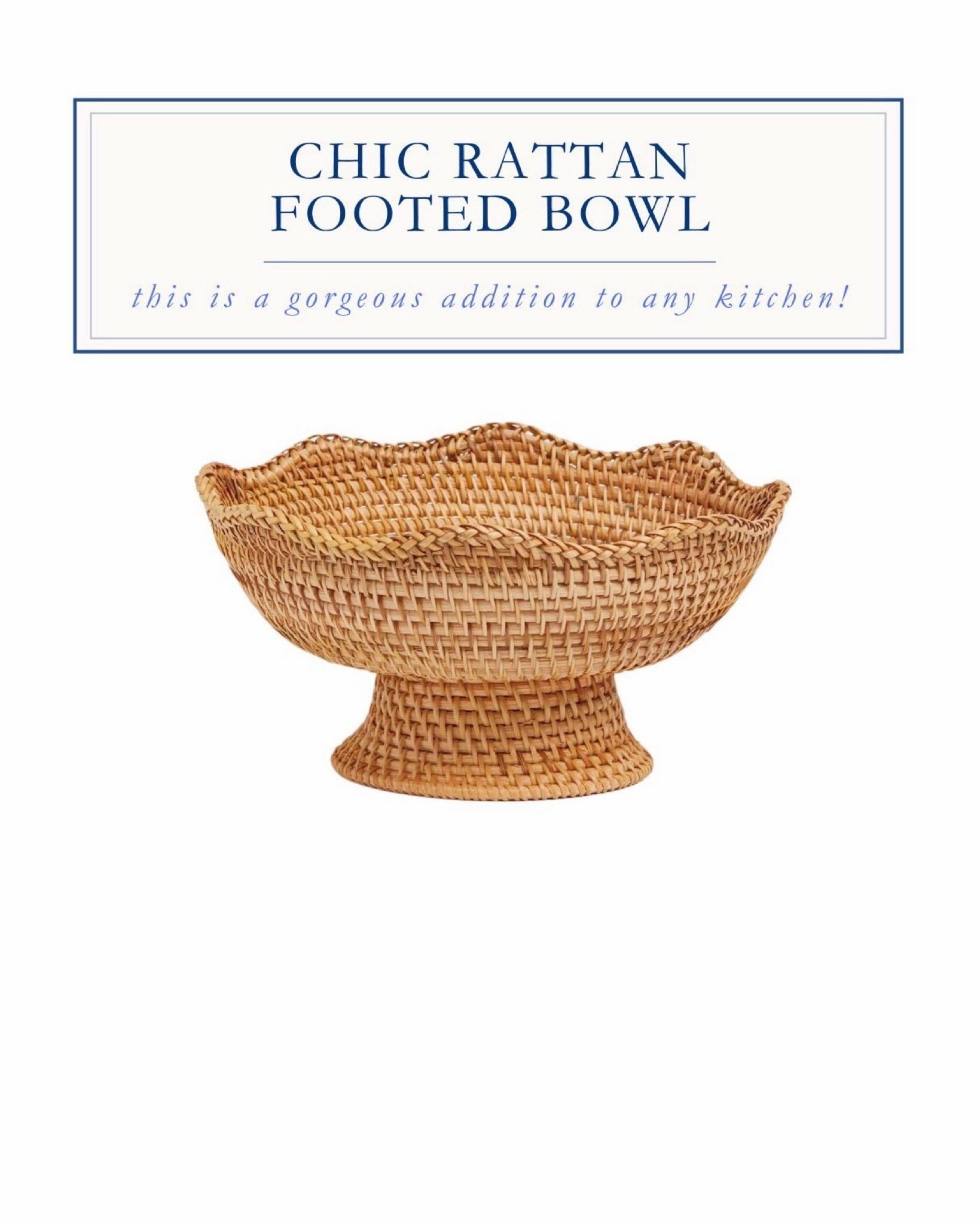 A scalloped woven footed bowl is the perfect spring and summer home decor piece! Fill it with real or faux fruit for your kitchen island

#LTKHome #LTKSeasonal