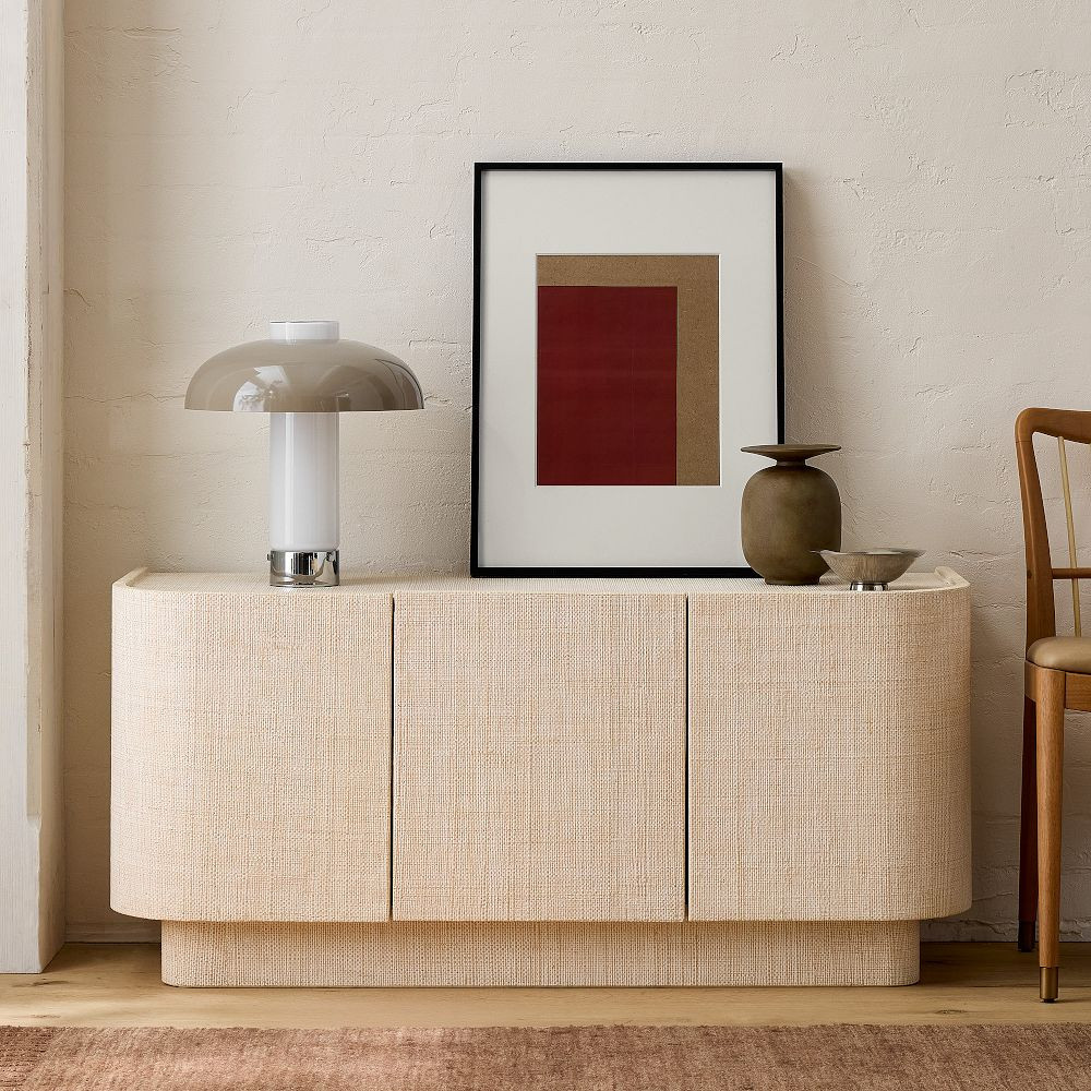 Solstice Painted Raffia Media Console (48"\u201378") | West Elm (US)