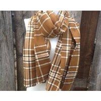 Fall Plaid scarf, Brown scarf, flannel scarf, Brown plaid scarf, womens or mens scarf Beige scarf chunky oversized plaid scarf | Etsy (US)