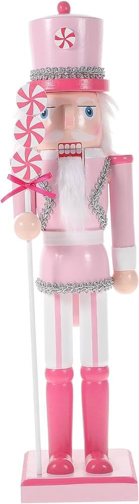 Amazon.com: PASOLABE Pink Nutcracker Christmas Decorations 14 Inch Pink Nutcracker Figures Pink C... | Amazon (US)