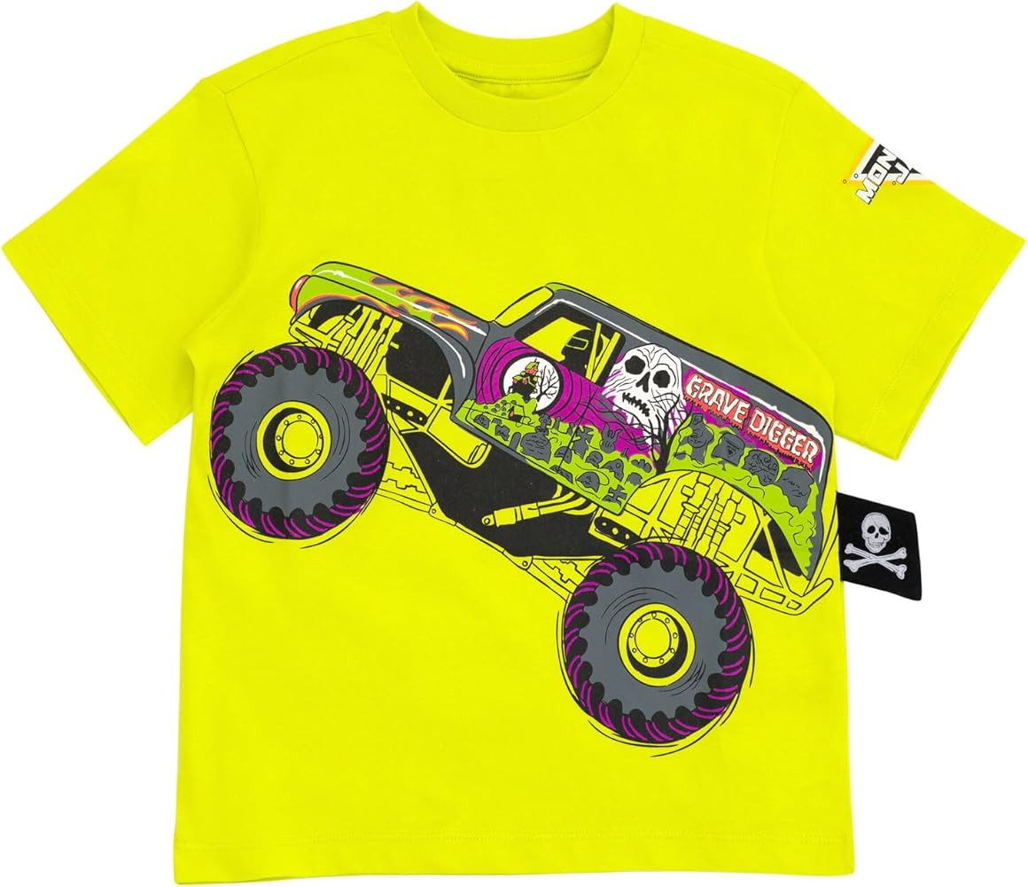 Monster Jam T-Shirt Toddler to Little Kid Grave Digger El Toro Loco Megalodon | Amazon (US)