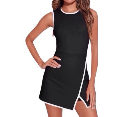 Women's Workout Tennis Dress with Built-in Bra & Shorts Pockets Sleeveless Crewneck Golf Athletic Mini Dresses | Target