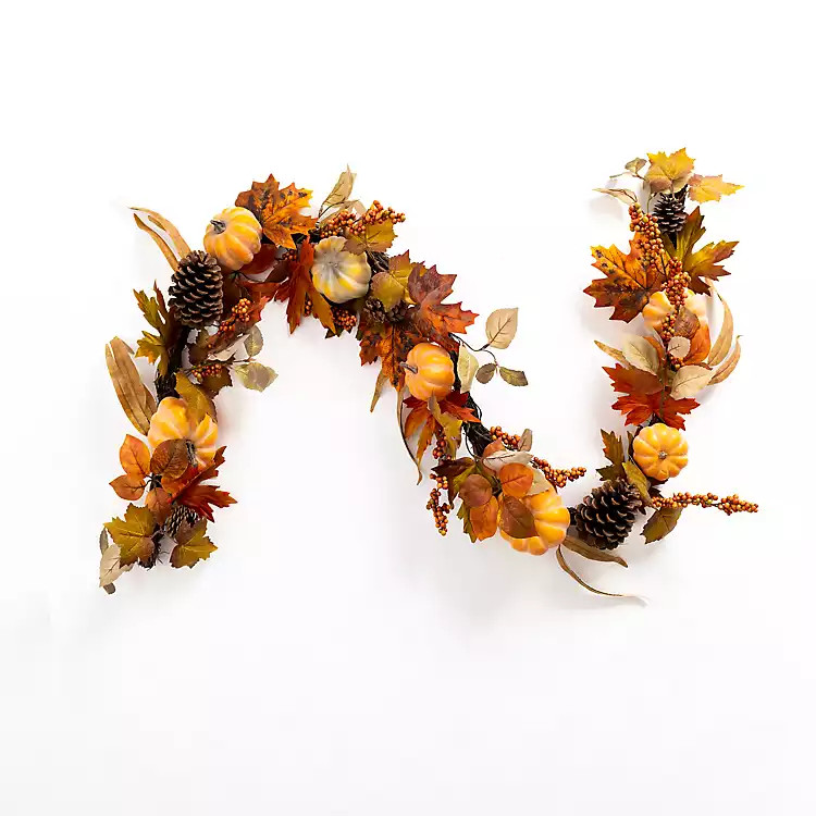 Fall Foliage and Pumpkin Garland | Kirkland's Home