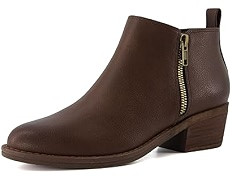 CUSHIONAIRE Taco Women\u2019s Ankle Bootie \u2013 Low Heel Ankle Boots for Women with Memory Foam... | Amazon (US)