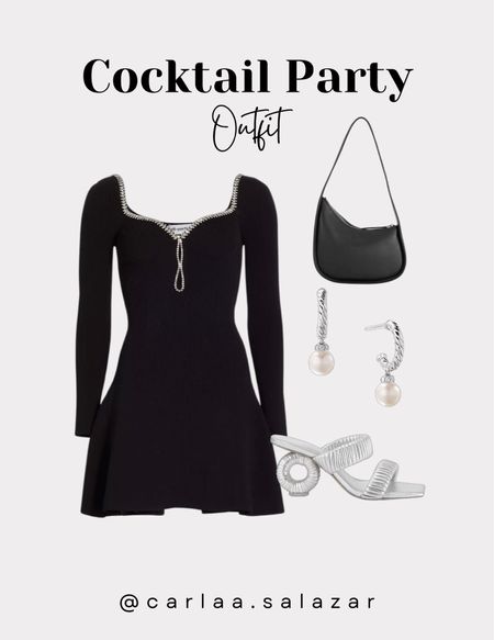 Cocktail party outfit idea, everything to fie for.
Cult gaia, the row, self portrait dress, david yurman earrings 

#LTKfamily #LTKitbag #LTKstyletip