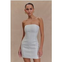 MESHKI Women’s Fashion Clothing, M White Maci Crepe Mini Dress - White | MESHKI US