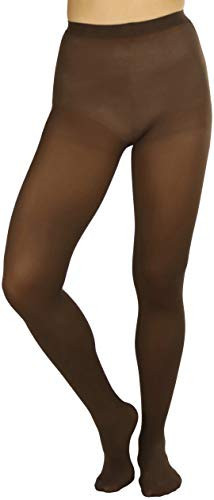 ToBeInStyle Women's Full Footed Panty Hose Leggings Tights Hosiery - Queen Size - Brown | Amazon (US)
