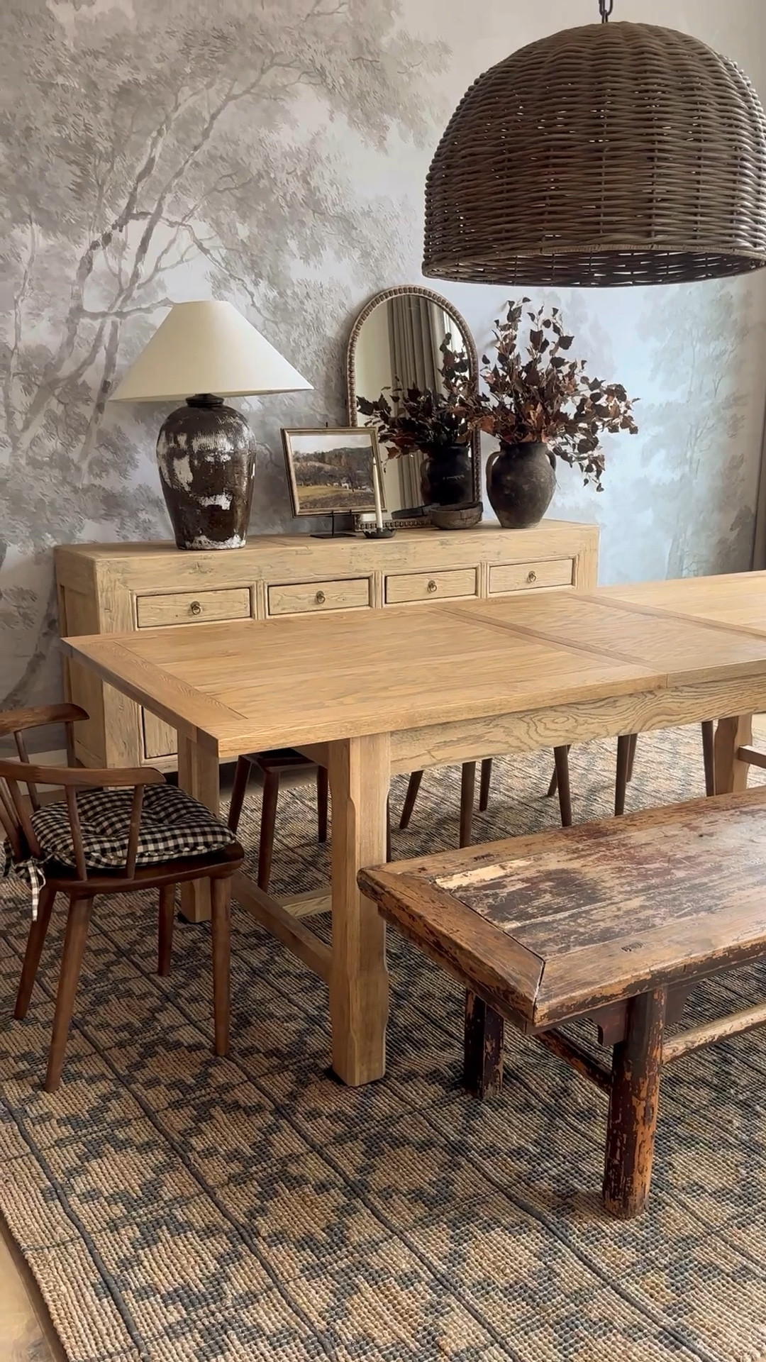 
Let’s slow it down, and style my dining room for fall. I’m keeping it simple to start the fall season and I knew I wanted a new rug in here. The Judy in Natural Graphite from @loloirugs is the perfect complement to our space. I love a natural fiber rug in dining rooms as they’re easy to clean too! The colors complement our mural so well and I love the play on pattern too! 

#theloloilook #stylewithme #makehomeyours 
#modernfrenchcountry #diningroomvibes #fallhomedecor #fallhomedining #simplystyleyourspace

#LTKFallSale #LTKVideo #LTKSeasonal