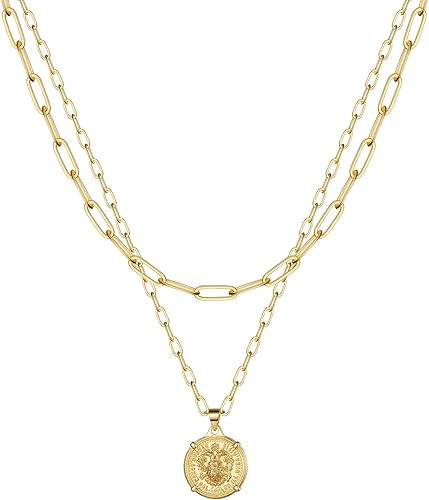 Choker Necklaces for Women, Dainty 14K Gold Plated Layered Star Butterfly Choker Necklace, Simple... | Amazon (US)