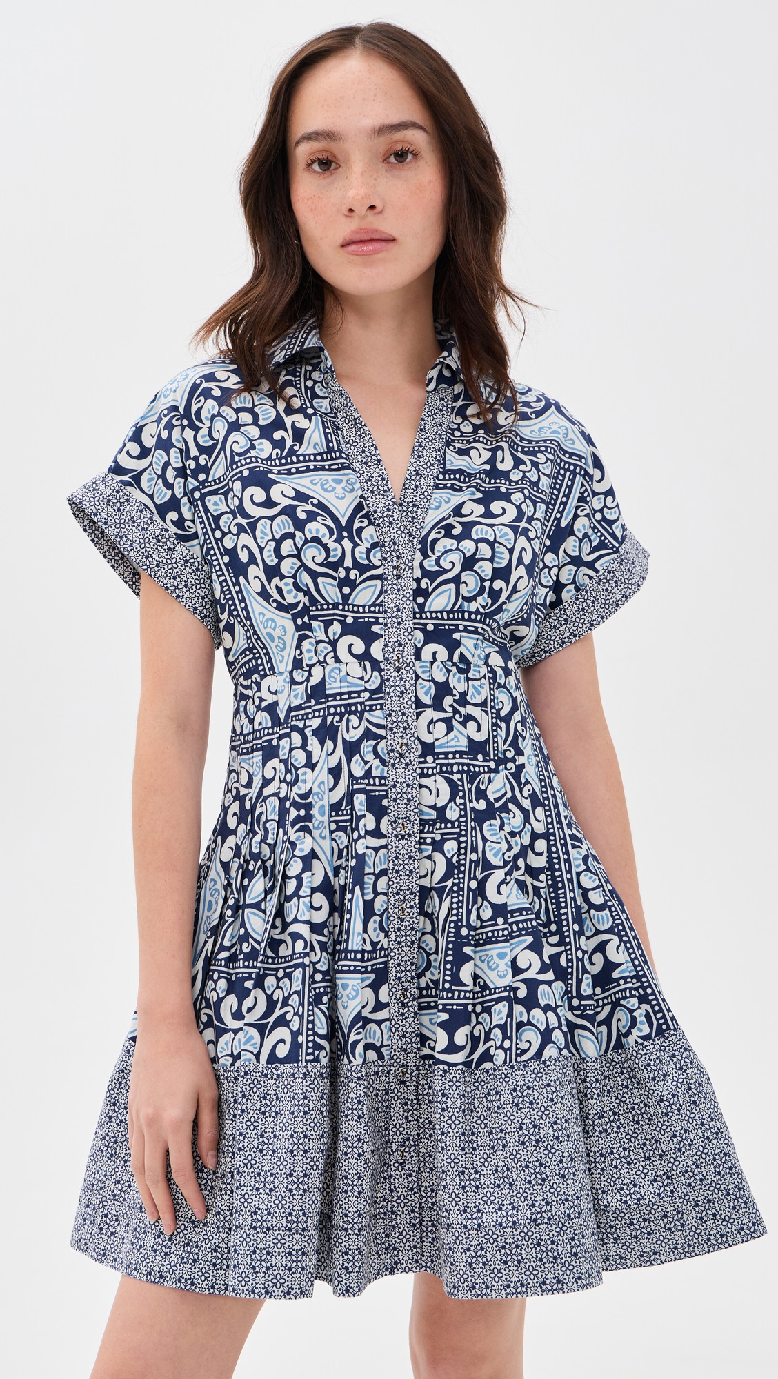 Cara Cara Nash Mini Dress Hart Tile Navy XXS | Shopbop