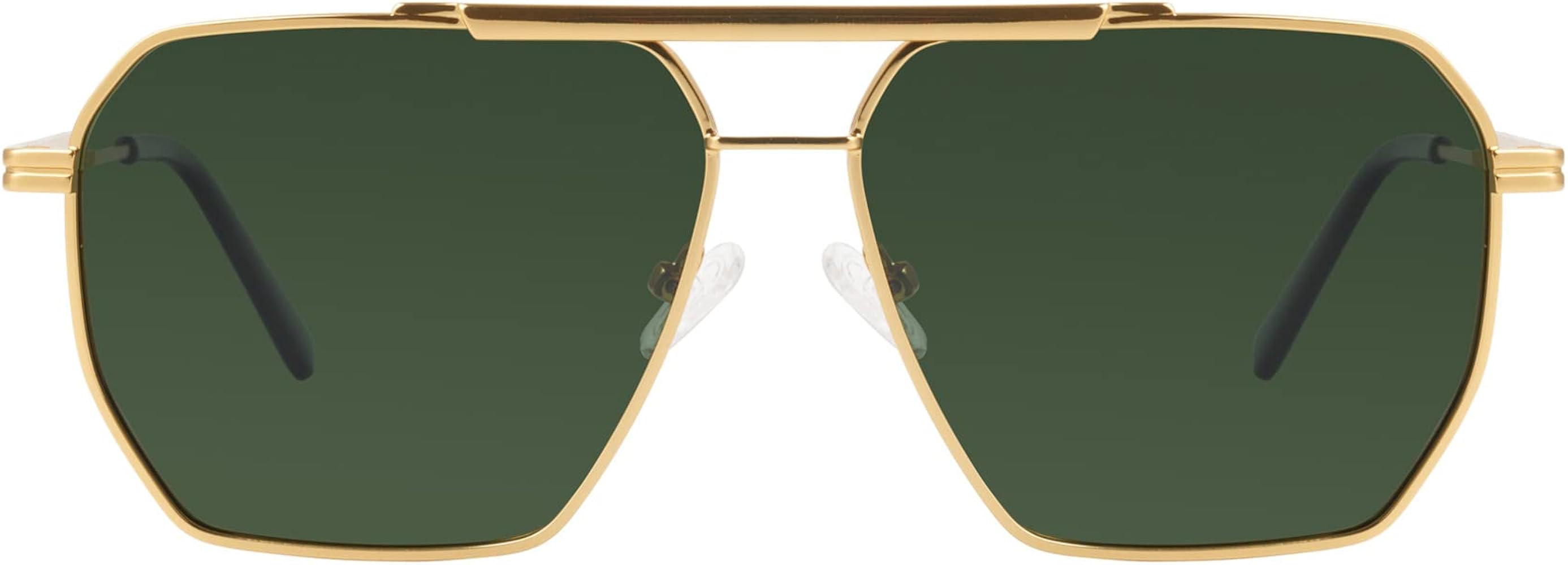 Mosanana Square Polarized Aviator Sunglasses for Women and Men UV400 Protection Model-Chris | Amazon (US)