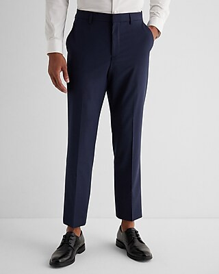 Slim Navy Washable Wool-Blend Suit Pant | Express