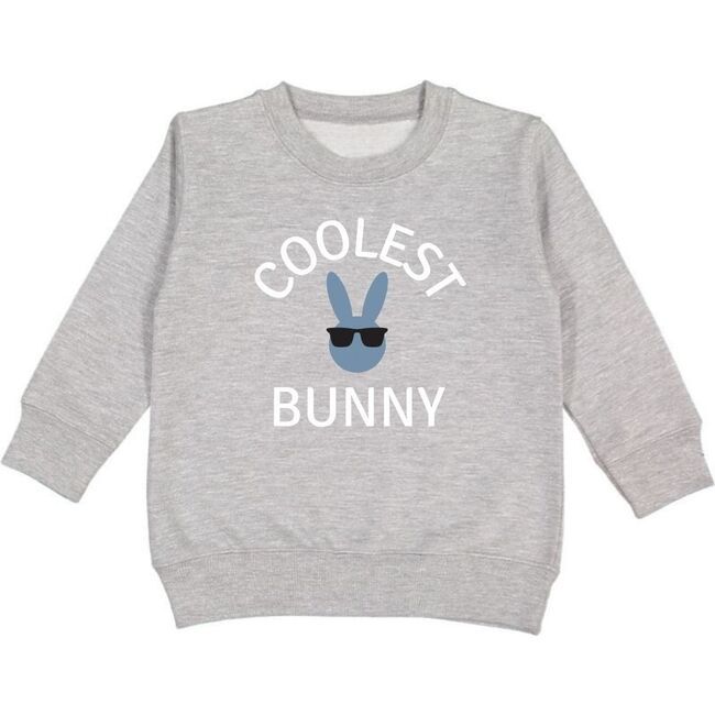 Coolest Bunny Long Sleeve Sweatshirt, Gray | Maisonette