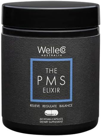 WelleCo The PMS Elixir Premenstrual Support Supplement for Women, Magnesium and Ashwagandha Capsu... | Amazon (US)