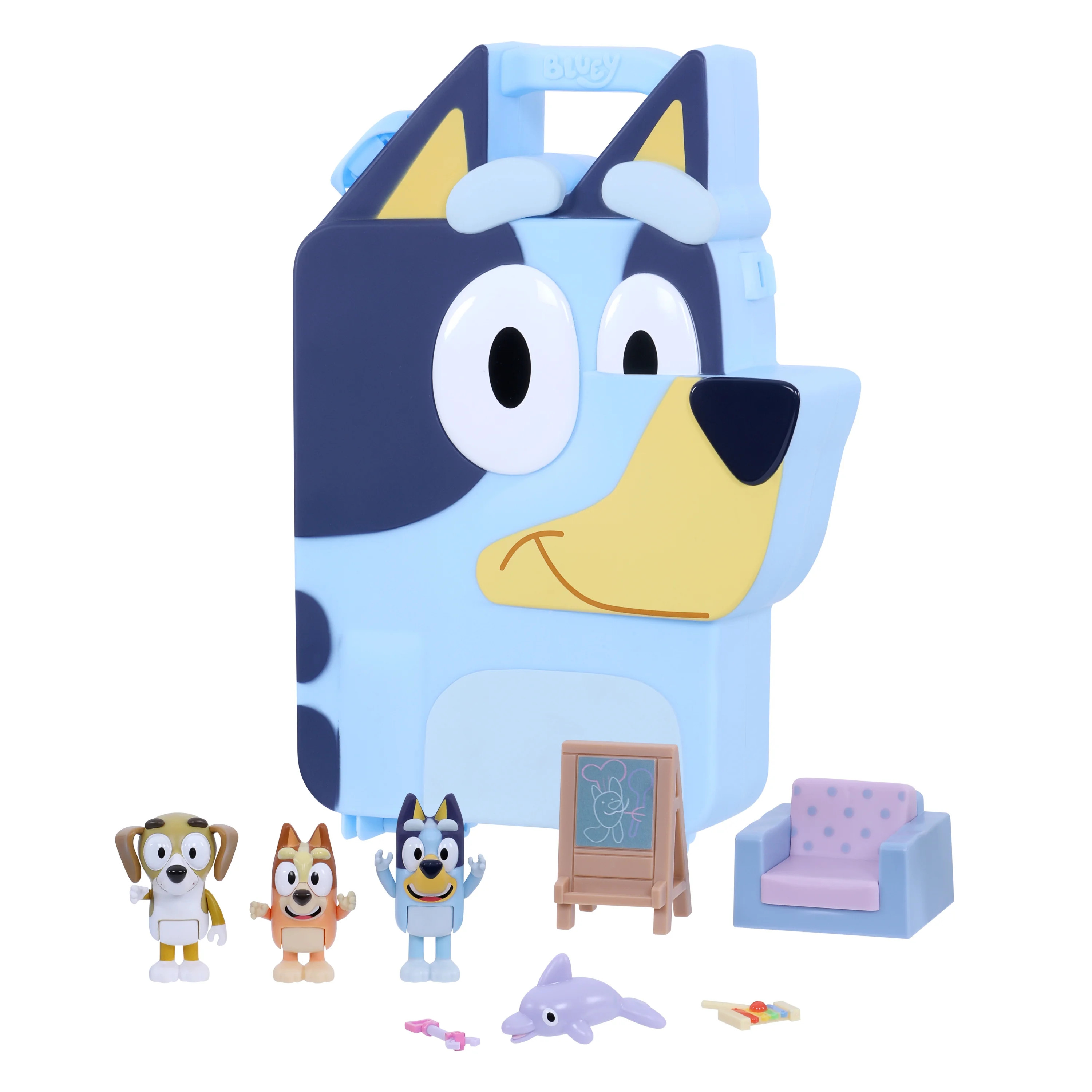 Bluey Deluxe Collector Case, 2.5-3 in Figures and Accessories, Ages 3+ | Walmart (US)
