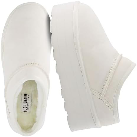 CUSHIONAIRE Huggy-2 Platform Slippers for Women, Cozy Genuine Suede Slip-On Ankle Boots for Indoo... | Amazon (US)