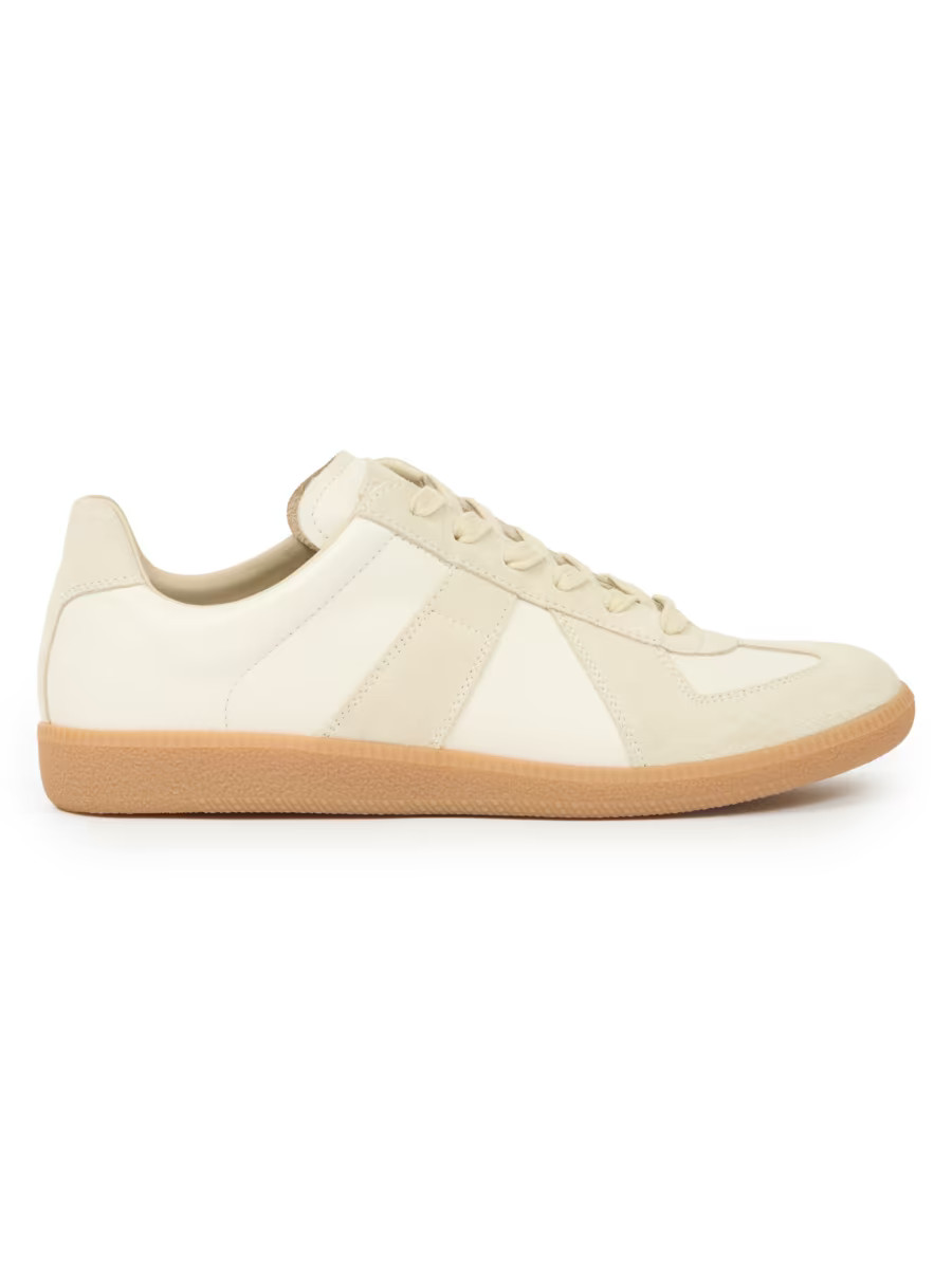 Replica Leather & Suede Sneakers | Saks Fifth Avenue
