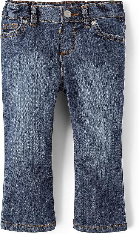 The Children's Place Baby Toddler Girls Basic Bootcut Jeans | Amazon (US)