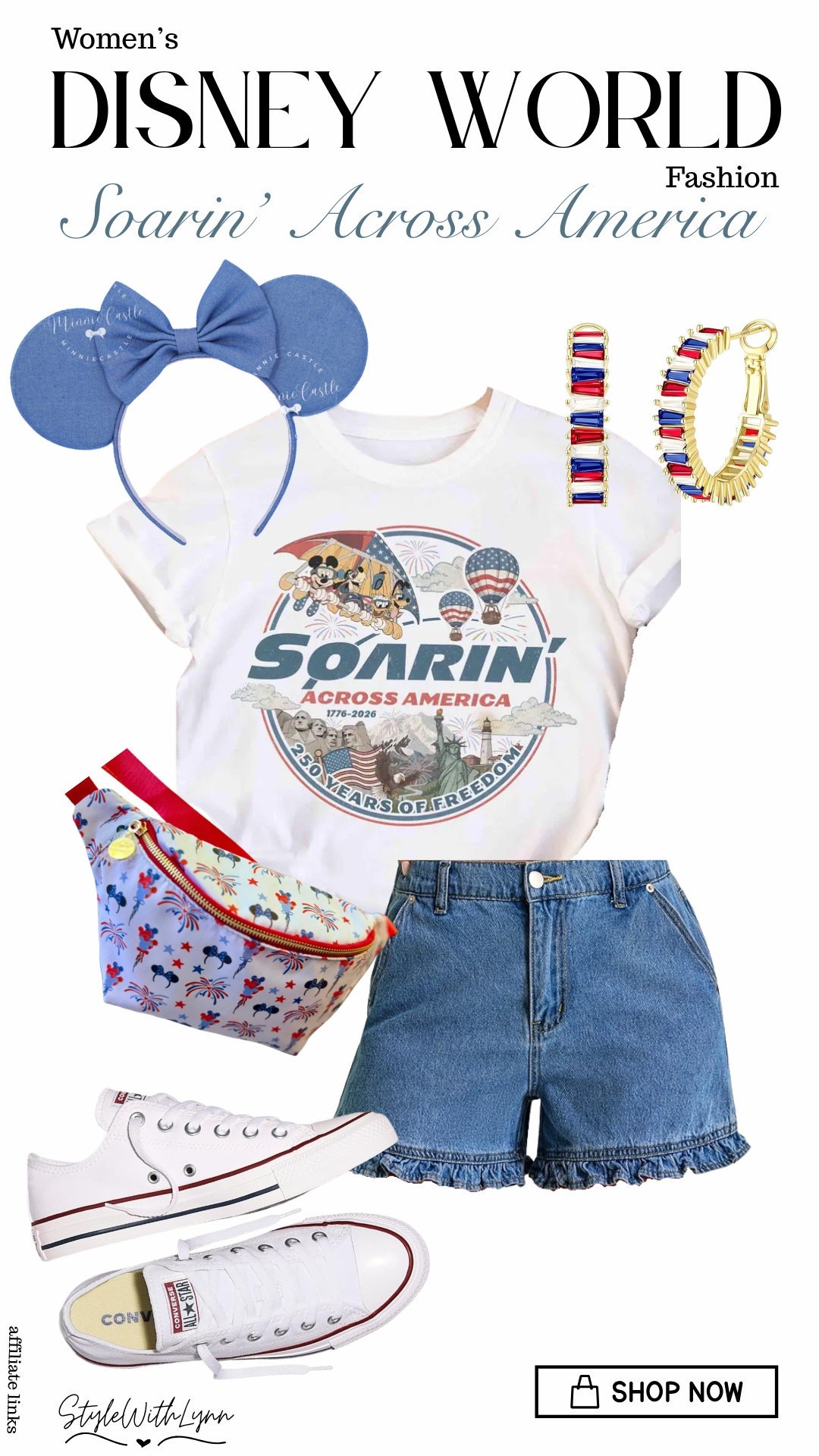 Soarin’ Across America, the celebration of 250 years of America.

Disney World Outfit Inspo
Soarin
Epcot

#LTKmomlife #LTKootd #LTKTravel