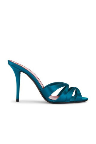 Saint Laurent Chandelle Mule Sandal in Blue | FWRD 