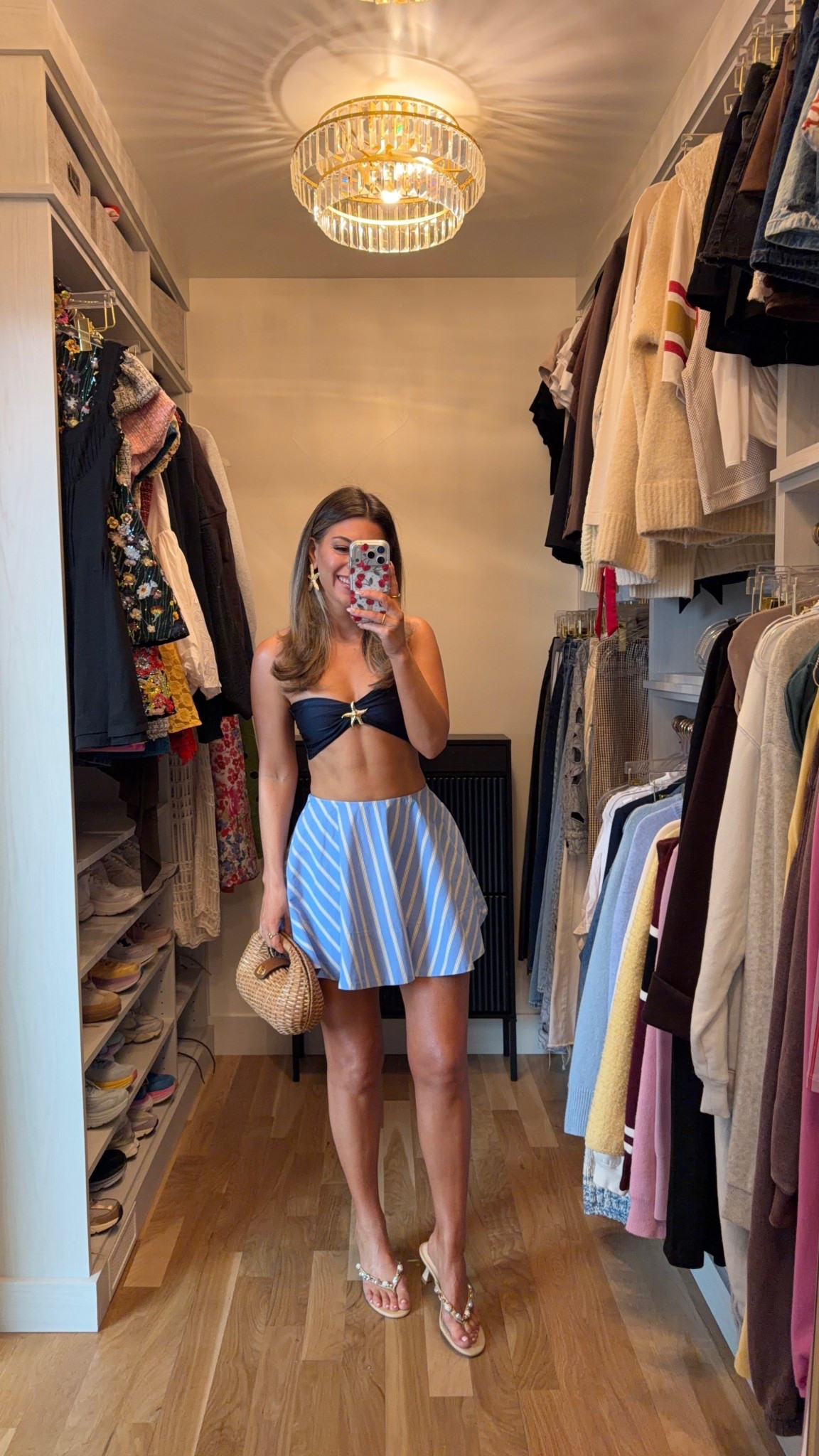 Abercrombie blue striped skort paired with a navy swim top casual summer coverup beach look

Revolve code: tulip

Wearing small top xs skort

Causal
Comfy
Spring outfit
Swimwear
Coverup
Pool day
Beach
Vacation 

#LTKSwim #LTKTravel #LTKootd