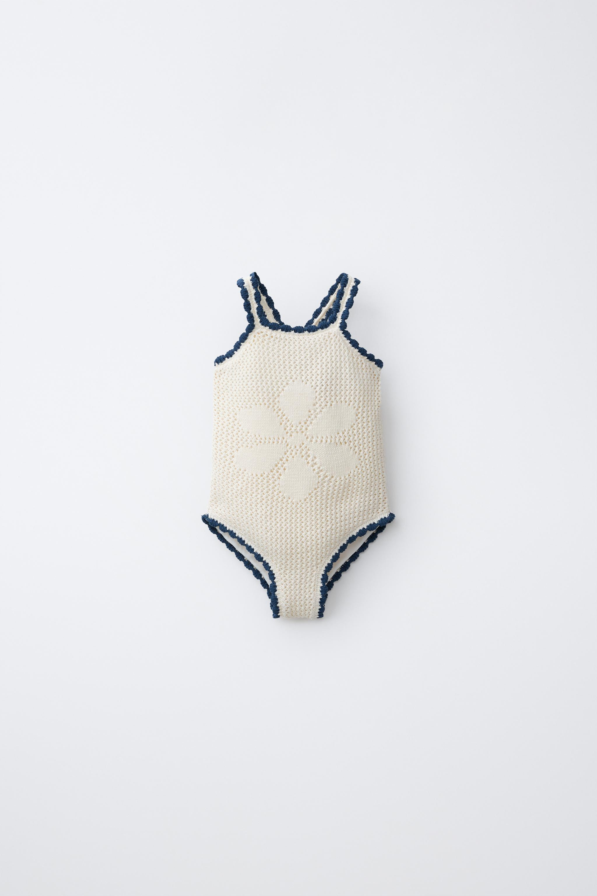 2-6 YEARS/ CROCHET KNIT FLORAL SWIMSUIT | Zara US
