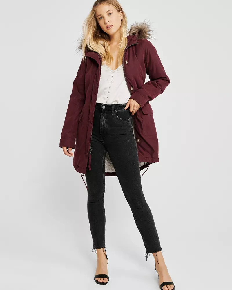 Sherpa-Lined Military Parka | Abercrombie & Fitch US & UK