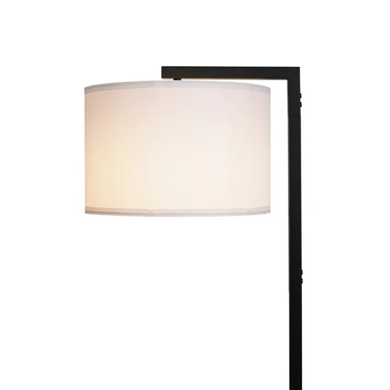 Mainstays Contemporary Metal 62in Floor Lamp with on/off Foot Switch, Black | Walmart (US)