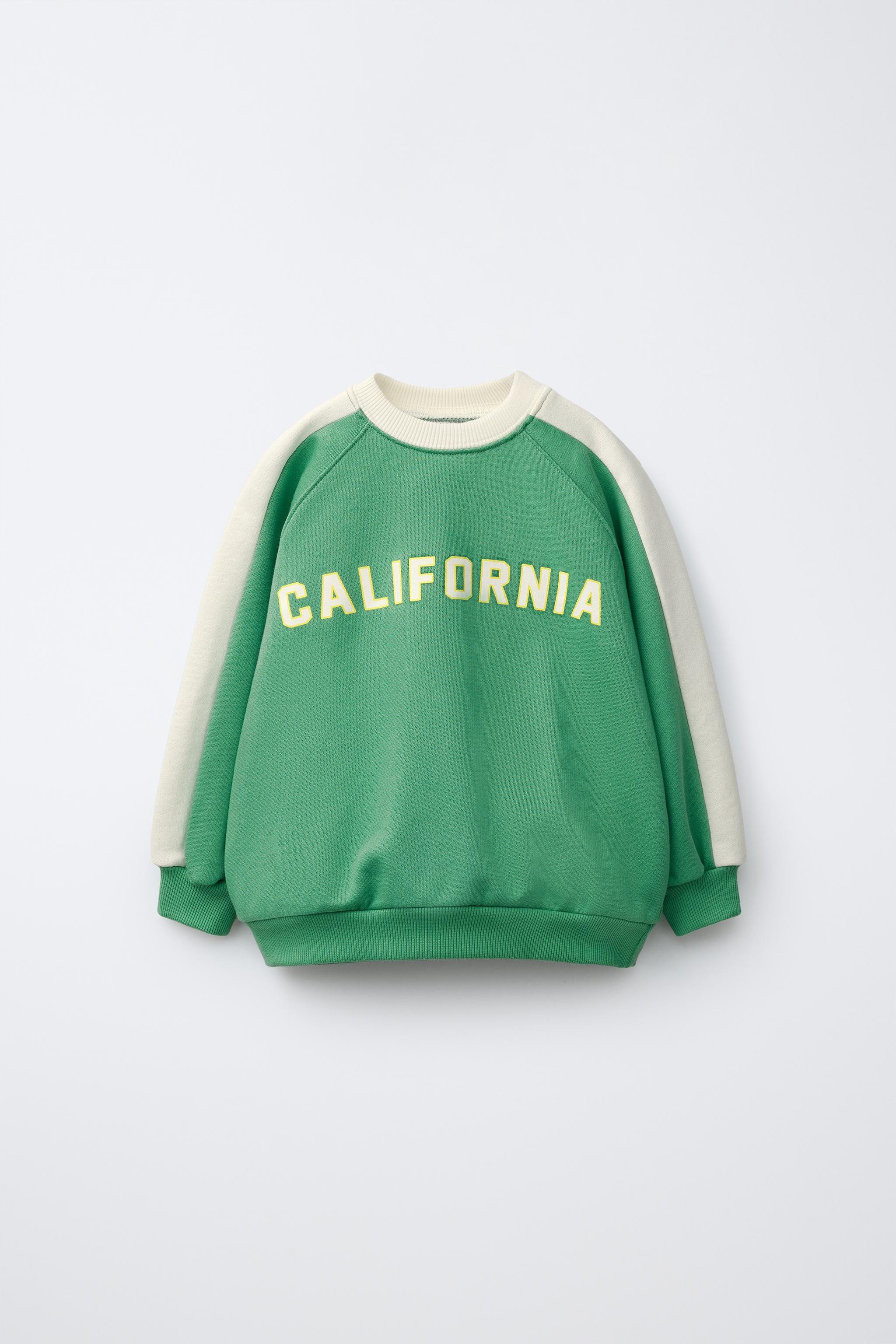 CONTRASTING TEXT STRIPED SWEATSHIRT | Zara US