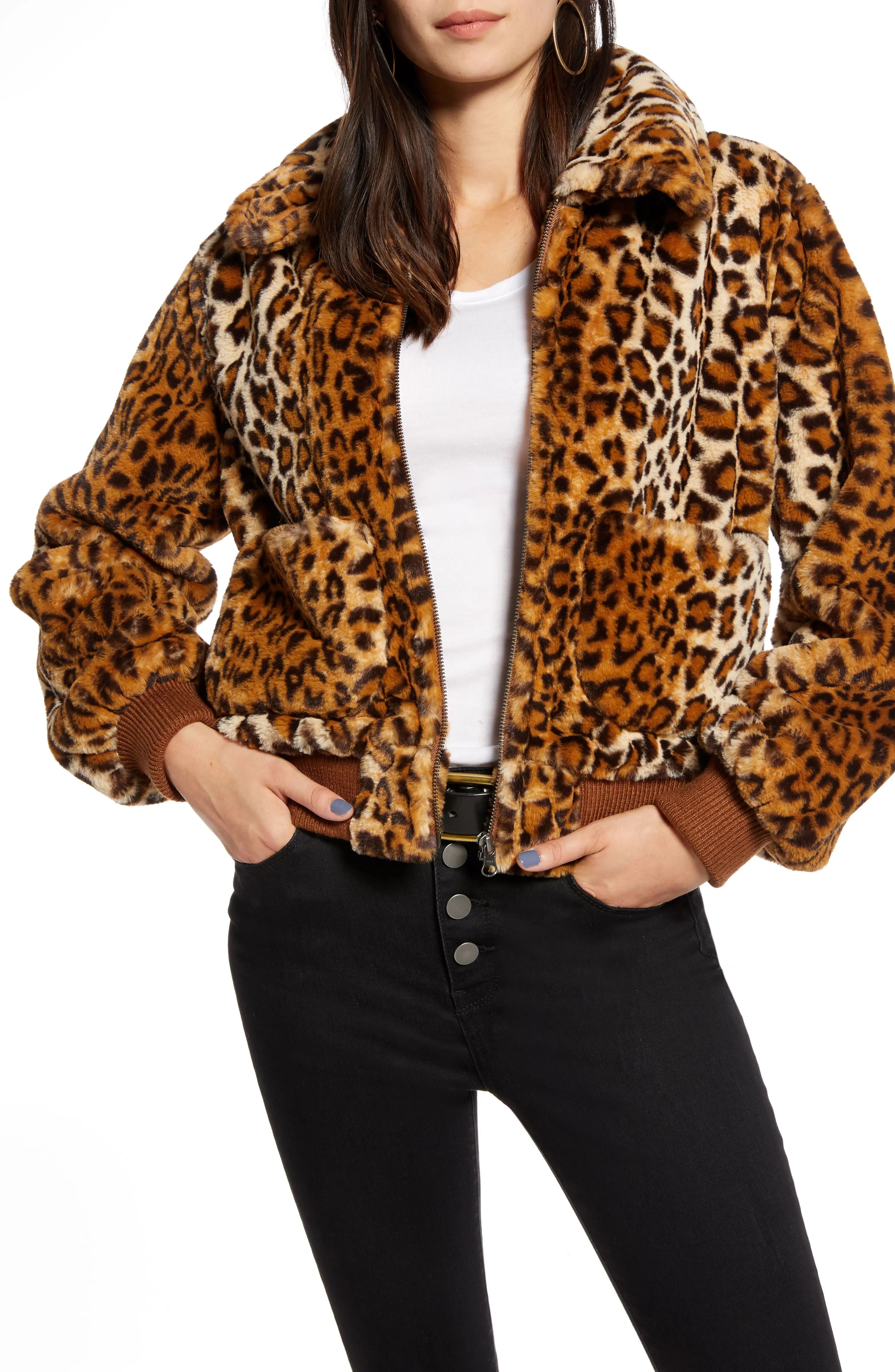 Leopard Faux Fur Bomber Jacket | Nordstrom