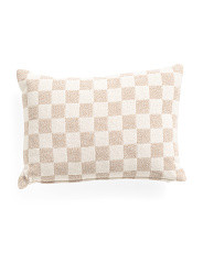 14x20 Jute Checkered Pillow | Marshalls