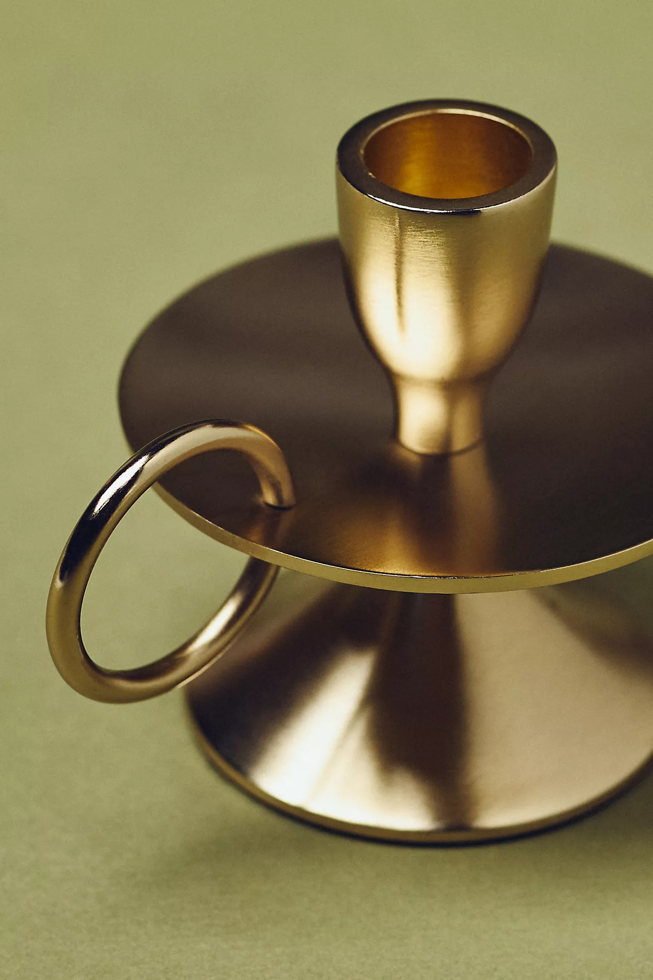 Naya Tinted Brass Lacquer Taper Candle Holder | Anthropologie (US)