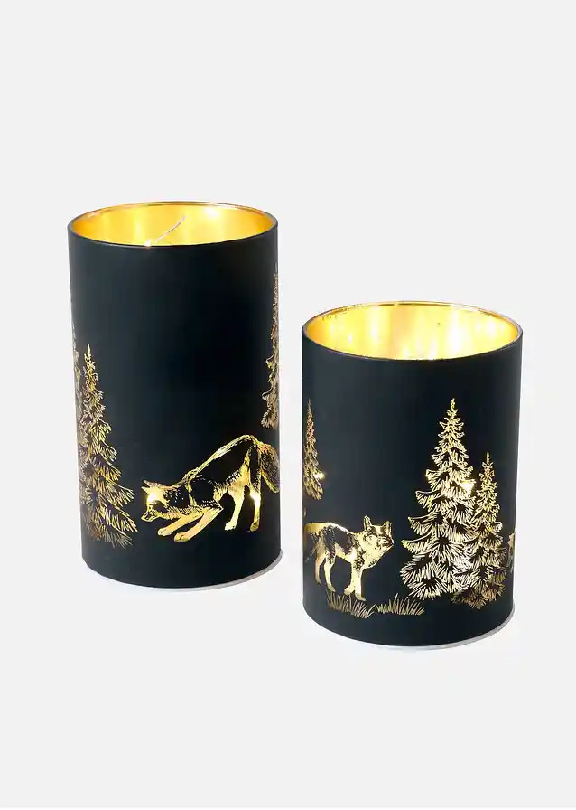 LED-Deko-Objekt mit Winterlandschaft (2-tlg.Set) | Bonprix DE