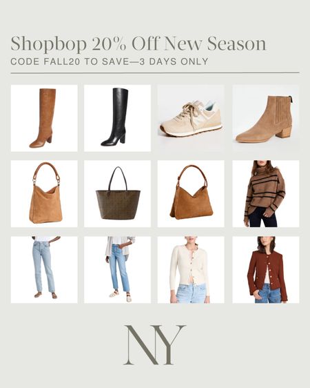 20% off at Shopbop with code FALL20 🍂 So many good fall staples including my favorite knee-high boots and slim shaft booties (TTS), fall bags, denim, sweaters, and more. 

#shopbop #shopbopsale #fallsale #shopbopfallsale

#LTKSeasonal #LTKSale