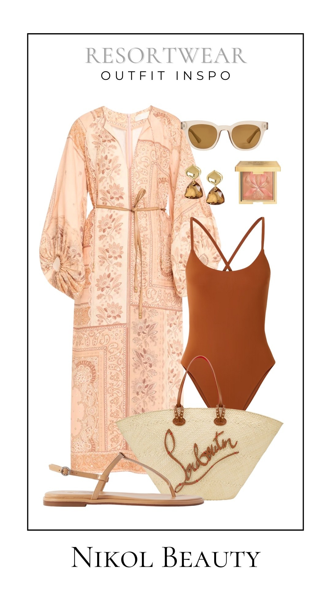 Poolside to sunset cocktails, this look does it all.

resortwear inspo, neutral summer outfit, boho chic kaftan, terracotta swimsuit, luxury beach style, designer resort look

#LTKSwim #LTKStyleTip #LTKItBag