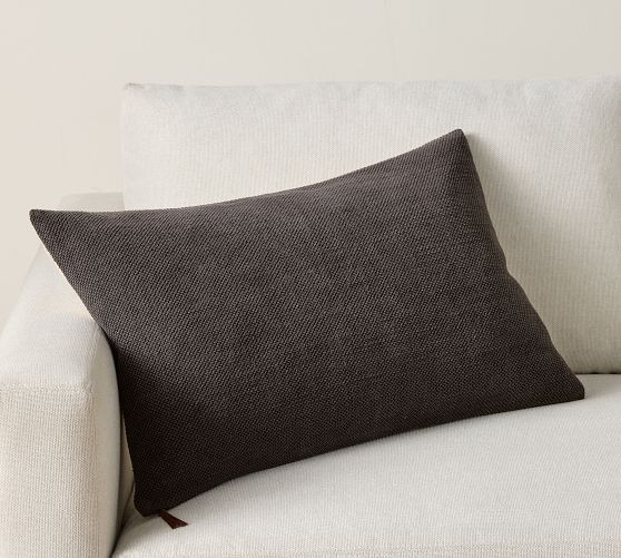 Sunwashed Chenille Lumbar Pillow | Pottery Barn (US)