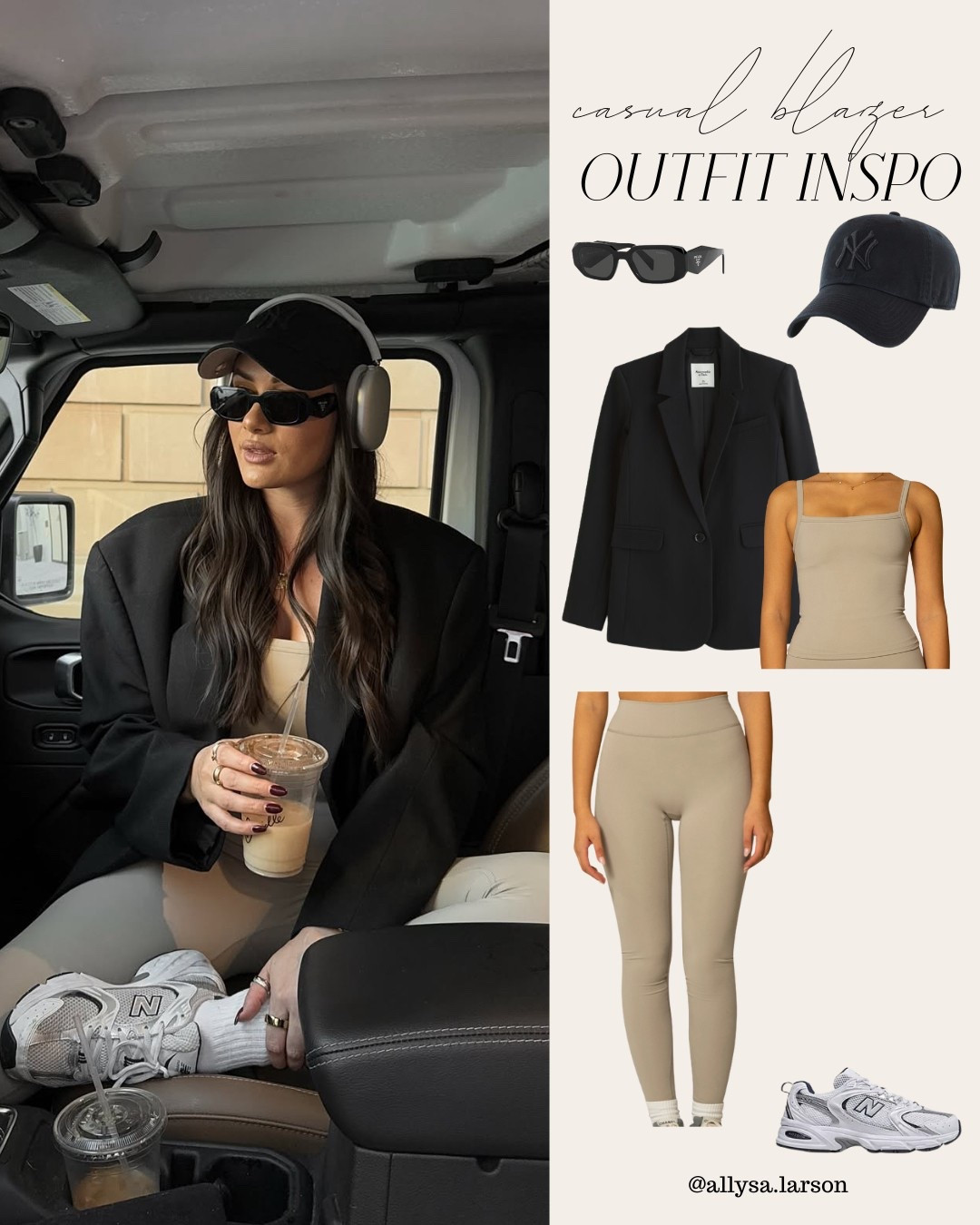 Styling this neutral activewear set from 437 with a blazer, sunglasses, and new balances for a chic elevated look

#LTKSeasonal #LTKShoeCrush #LTKStyleTip